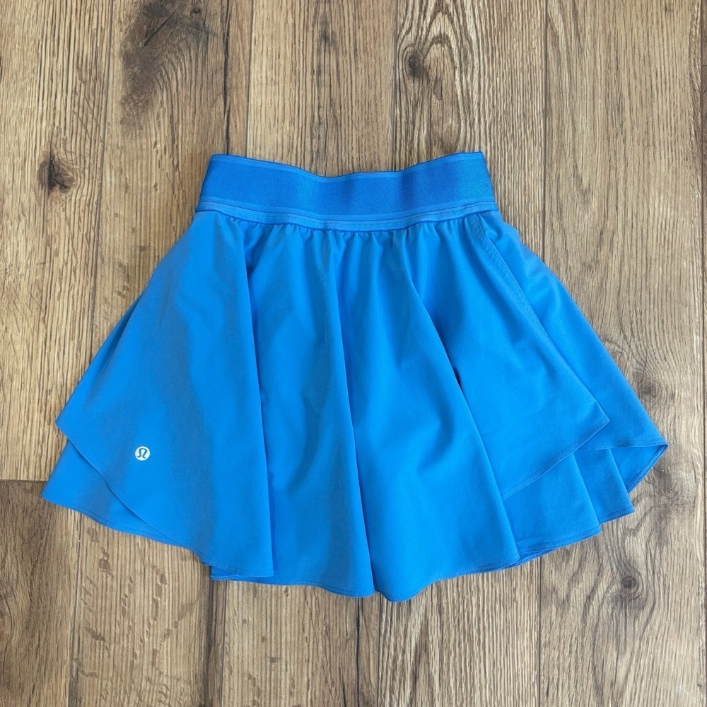 Lululemon Court Rival High Rise Skirt Skort In Blue Nile Size 0